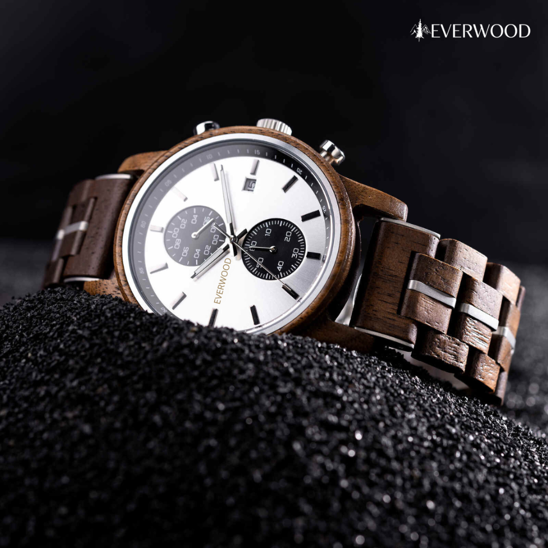 EverWood™ - Classic Walnut Silver Kronográf 44mm