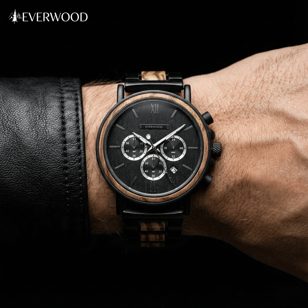 EverWood™ - Soil Zebra Kronográf 44mm
