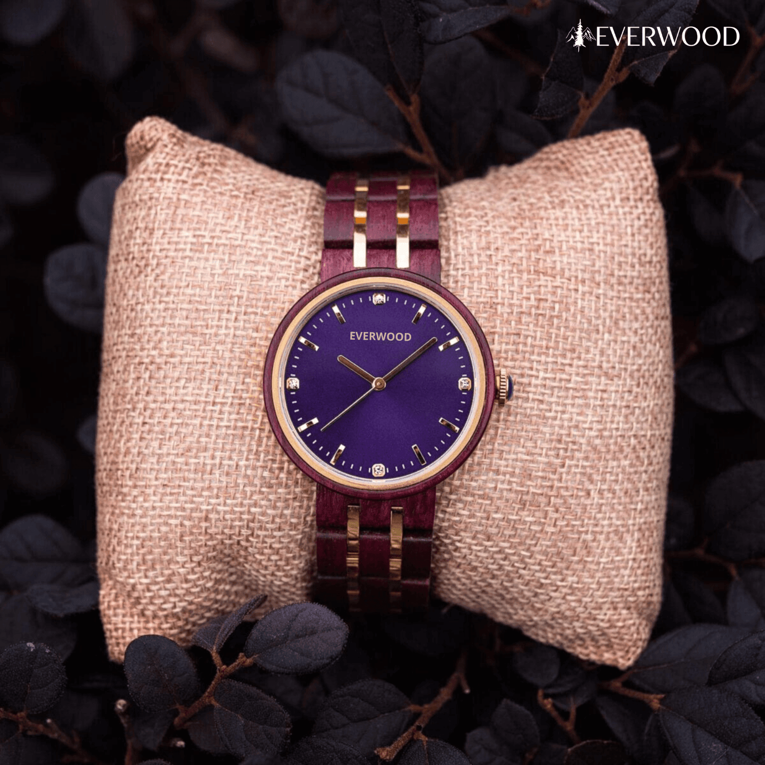 EverWood™ - Rose Cherry 38mm - EverWood ® Fa Karórák | Férfi & Női Karóra Faóra Fakaróra EverWood