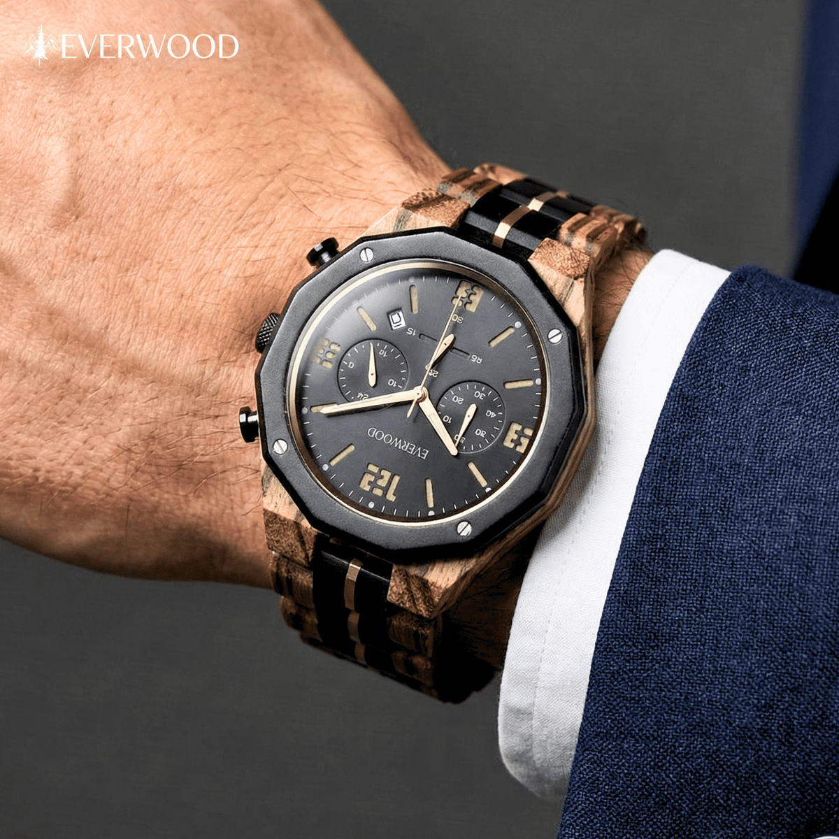 EverWood™ - OAK Whisky Chrono 45mm