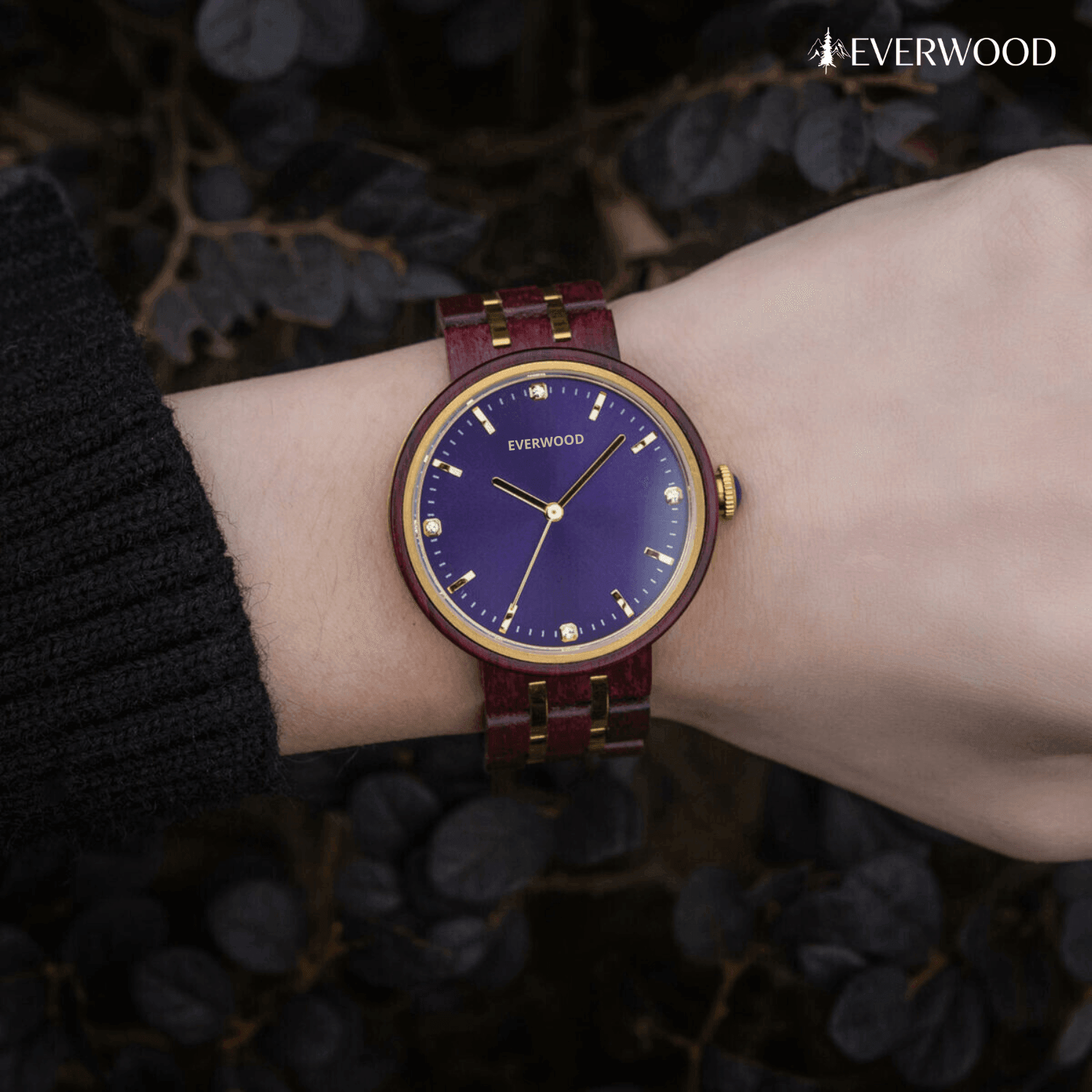 EverWood™ - Rose Cherry 38mm - EverWood ® Fa Karórák | Férfi & Női Karóra Faóra Fakaróra EverWood