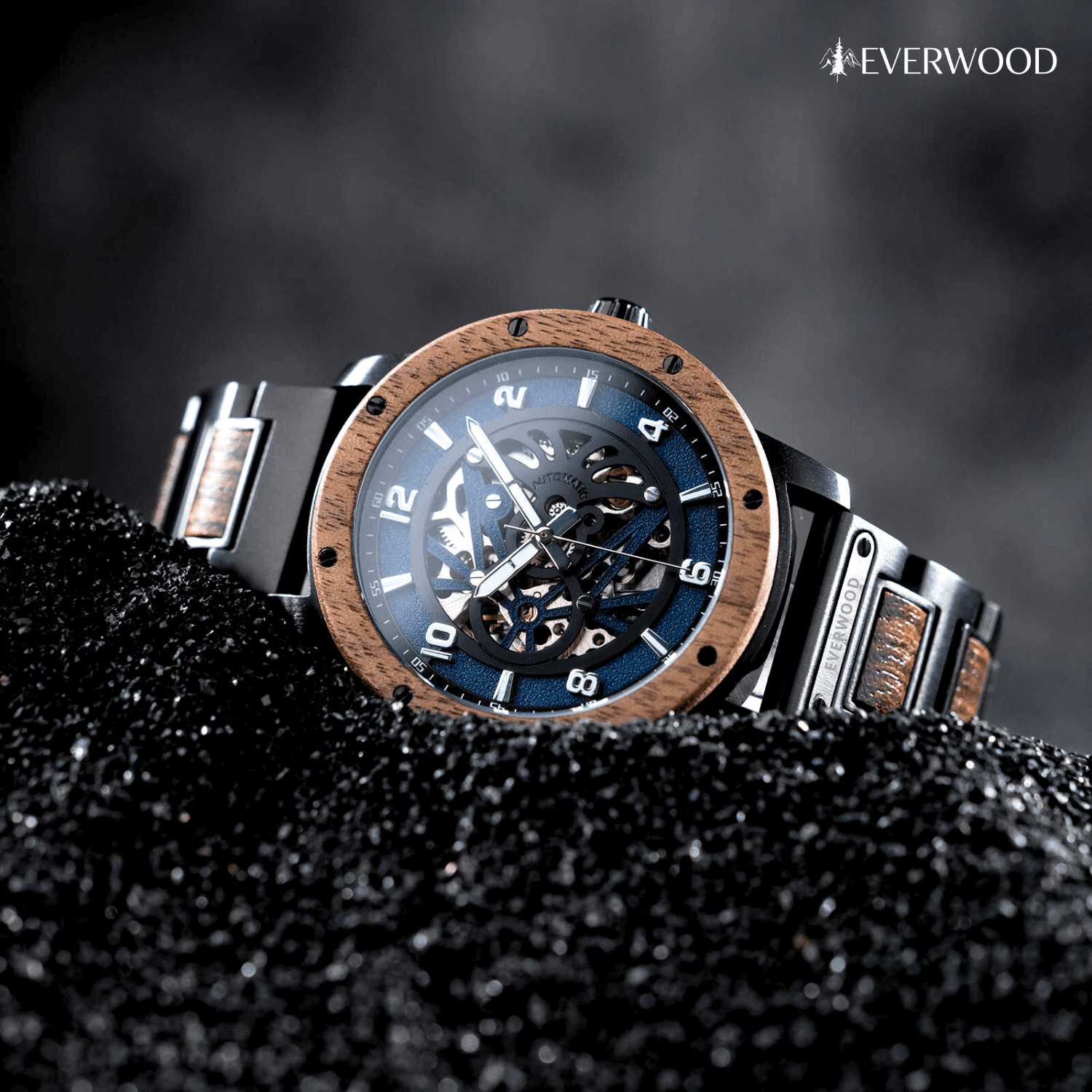 EverWood™ - Blue Ranger Automata 45mm - EverWood ® Fa Karórák | Férfi & Női Karóra Faóra Fakaróra EverWood