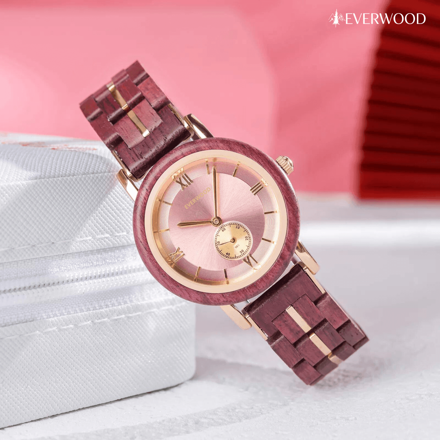EverWood™ - Purple Heart 34mm - EverWood ® Fa Karórák | Férfi & Női Karóra Faóra Fakaróra EverWood