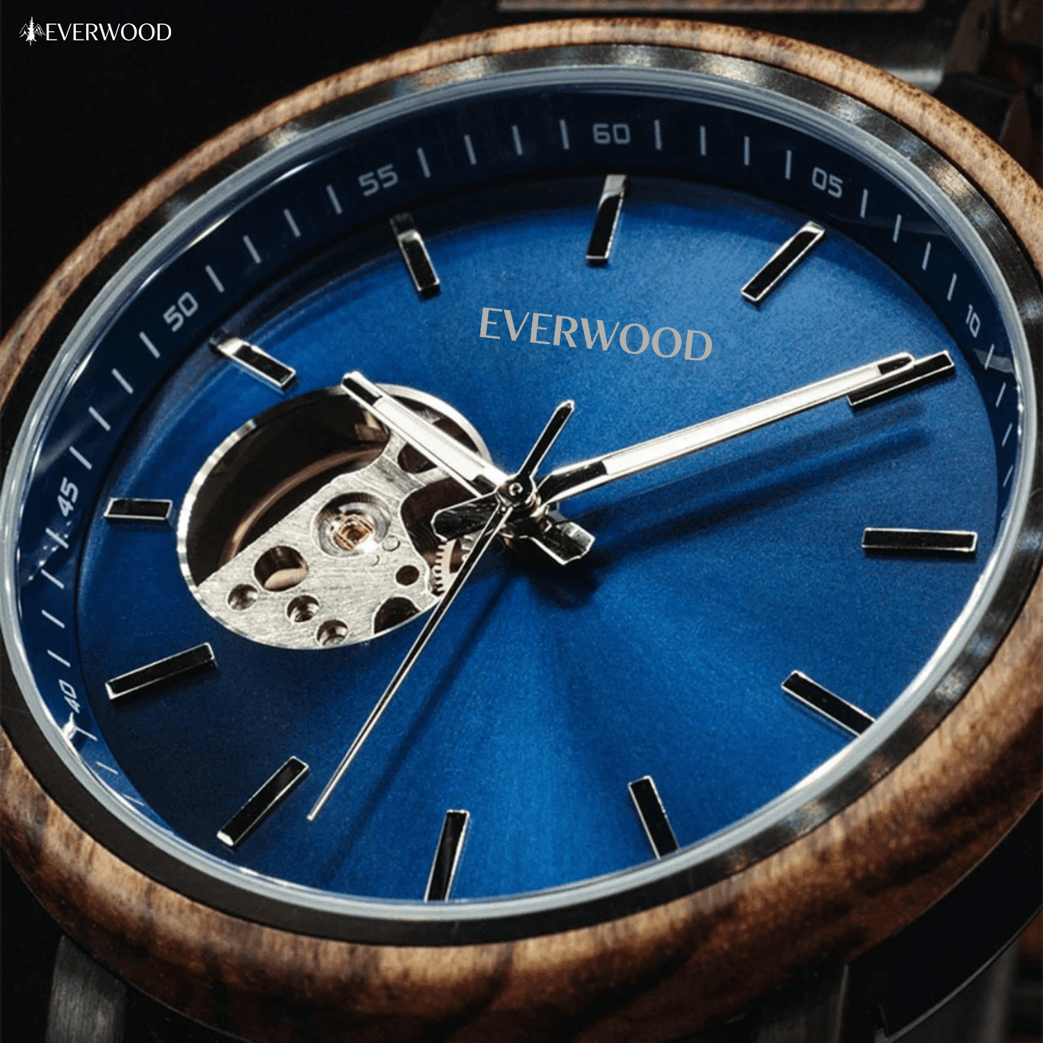 EverWood™ - Sailor Ocean Automata 43mm - EverWood ® Fa Karórák | Férfi & Női Karóra Faóra Fakaróra EverWood