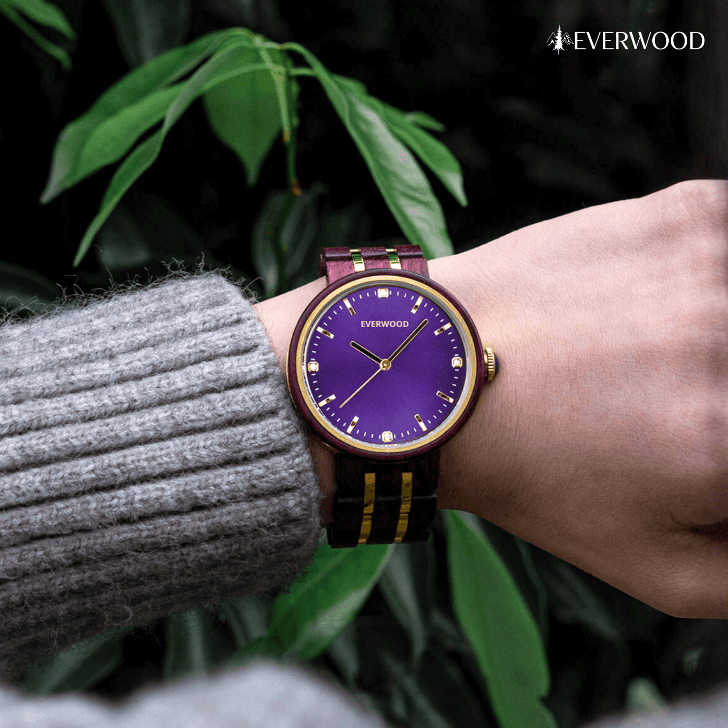 EverWood™ - Rose Cherry 38mm - EverWood ® Fa Karórák | Férfi & Női Karóra Faóra Fakaróra EverWood