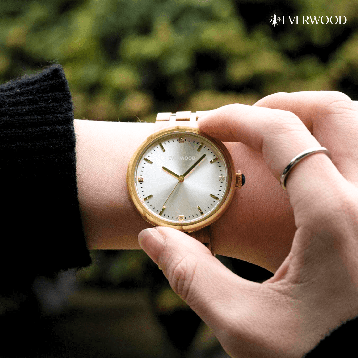 EverWood™ - Rose White 38mm - EverWood ® Fa Karórák | Férfi & Női Karóra Faóra Fakaróra EverWood