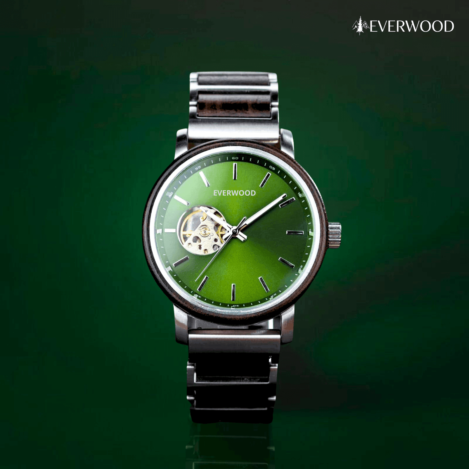 EverWood™ - Sailor Emerald Automata 43mm - EverWood ® Fa Karórák | Férfi & Női Karóra Faóra Fakaróra EverWood