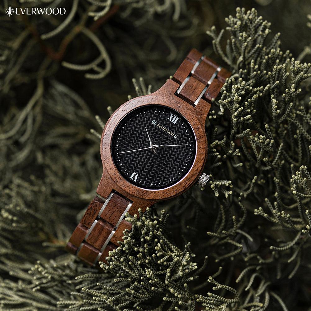 EverWood™ - Aurora Dark Quartz 35mm - EverWood ® Fa Karórák | Férfi & Női Karóra Faóra Fakaróra EverWood