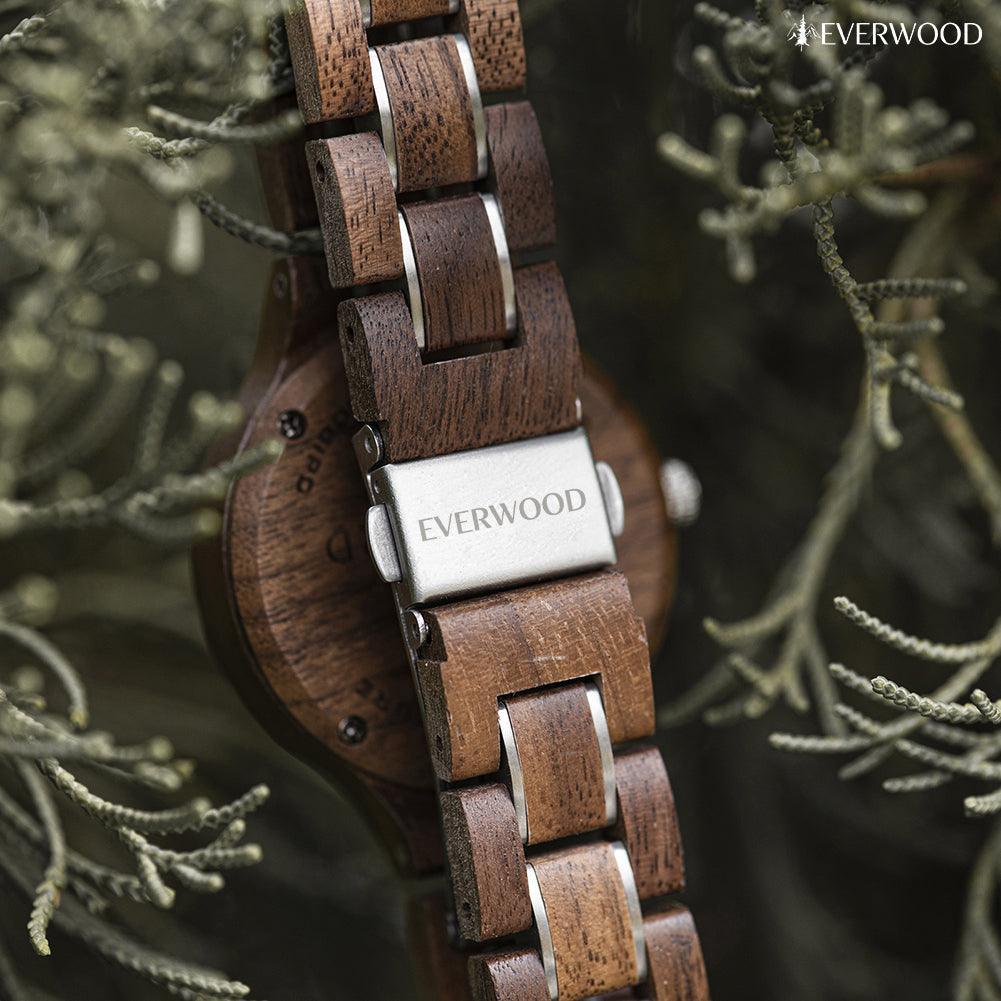 EverWood™ - Aurora Dark Quartz 35mm - EverWood ® Fa Karórák | Férfi & Női Karóra Faóra Fakaróra EverWood