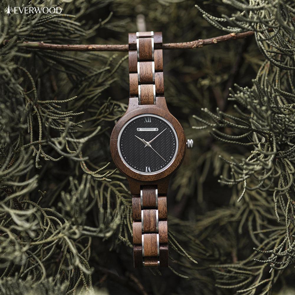 EverWood™ - Aurora Dark Quartz 35mm - EverWood ® Fa Karórák | Férfi & Női Karóra Faóra Fakaróra EverWood