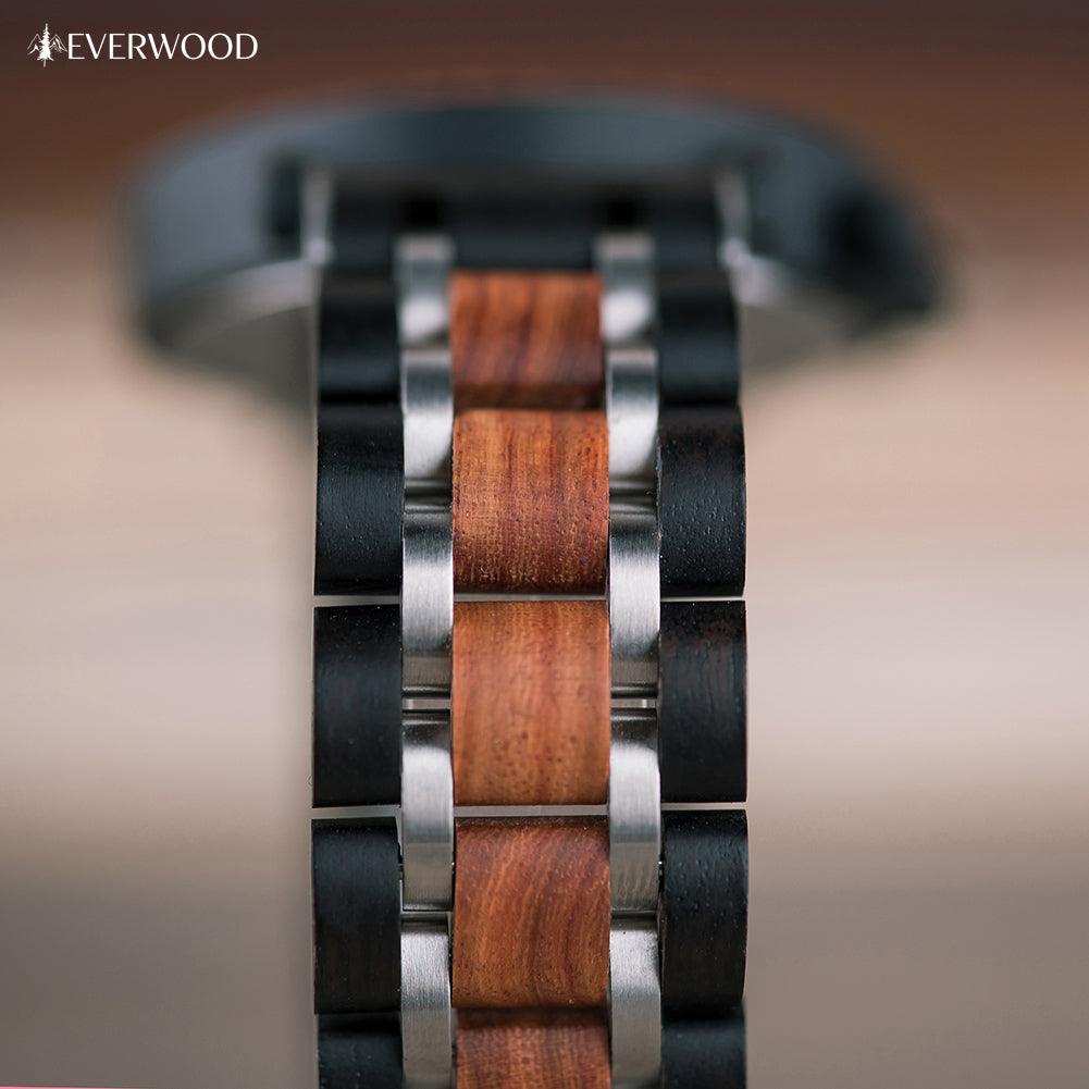 EverWood™ - Dark Eclipse Kronográf 44mm - EverWood ® Fa Karórák | Férfi & Női Karóra Faóra Fakaróra EverWood