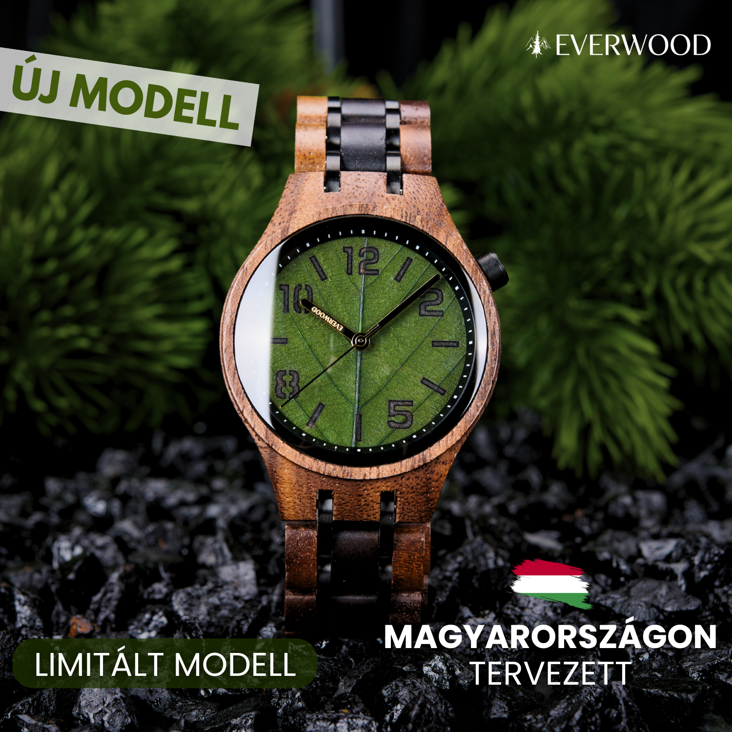 EverWood™ - Női Leaf Green 35mm