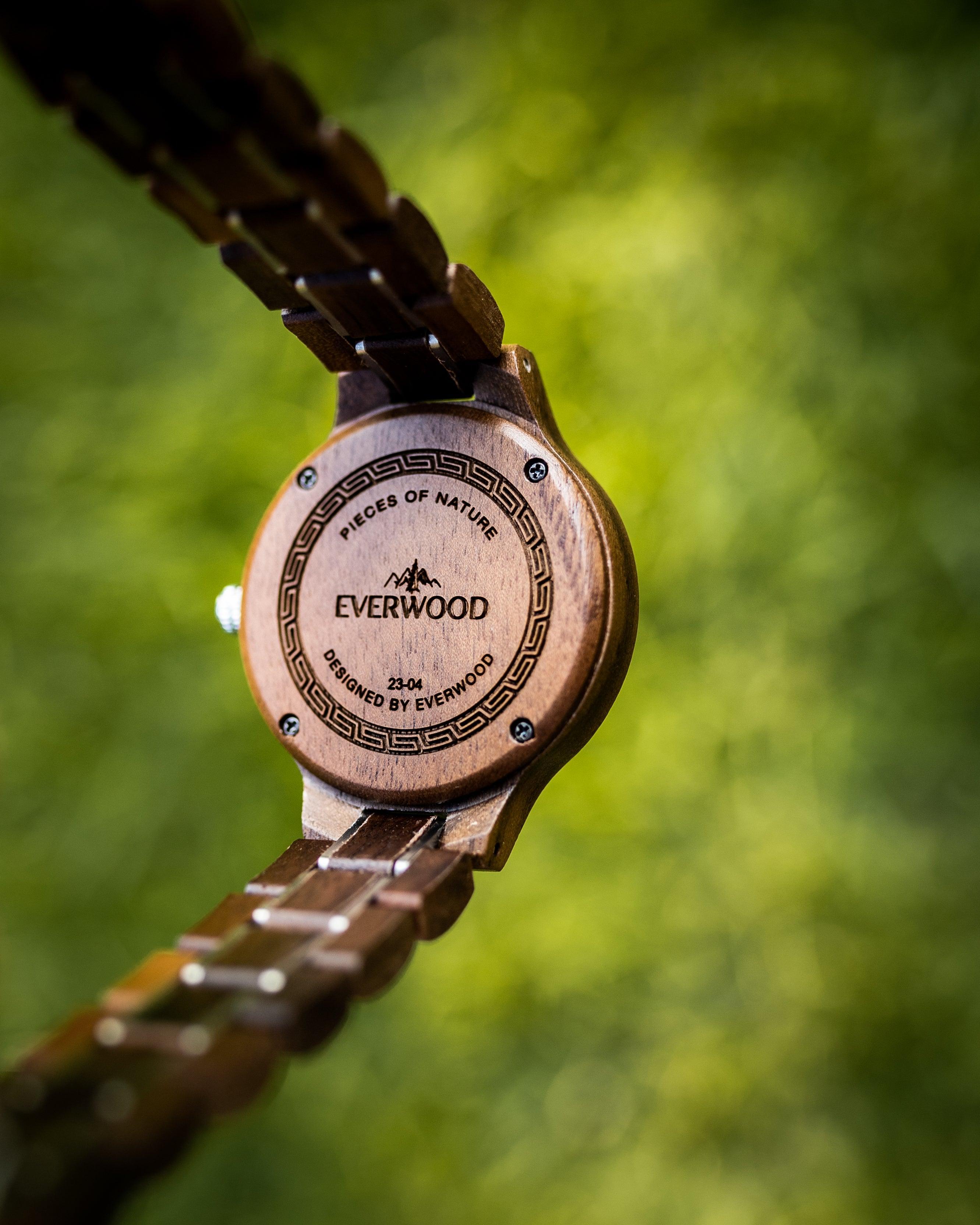 EverWood™ - Aurora Dark Quartz 35mm - EverWood ® Fa Karórák | Férfi & Női Karóra Faóra Fakaróra EverWood