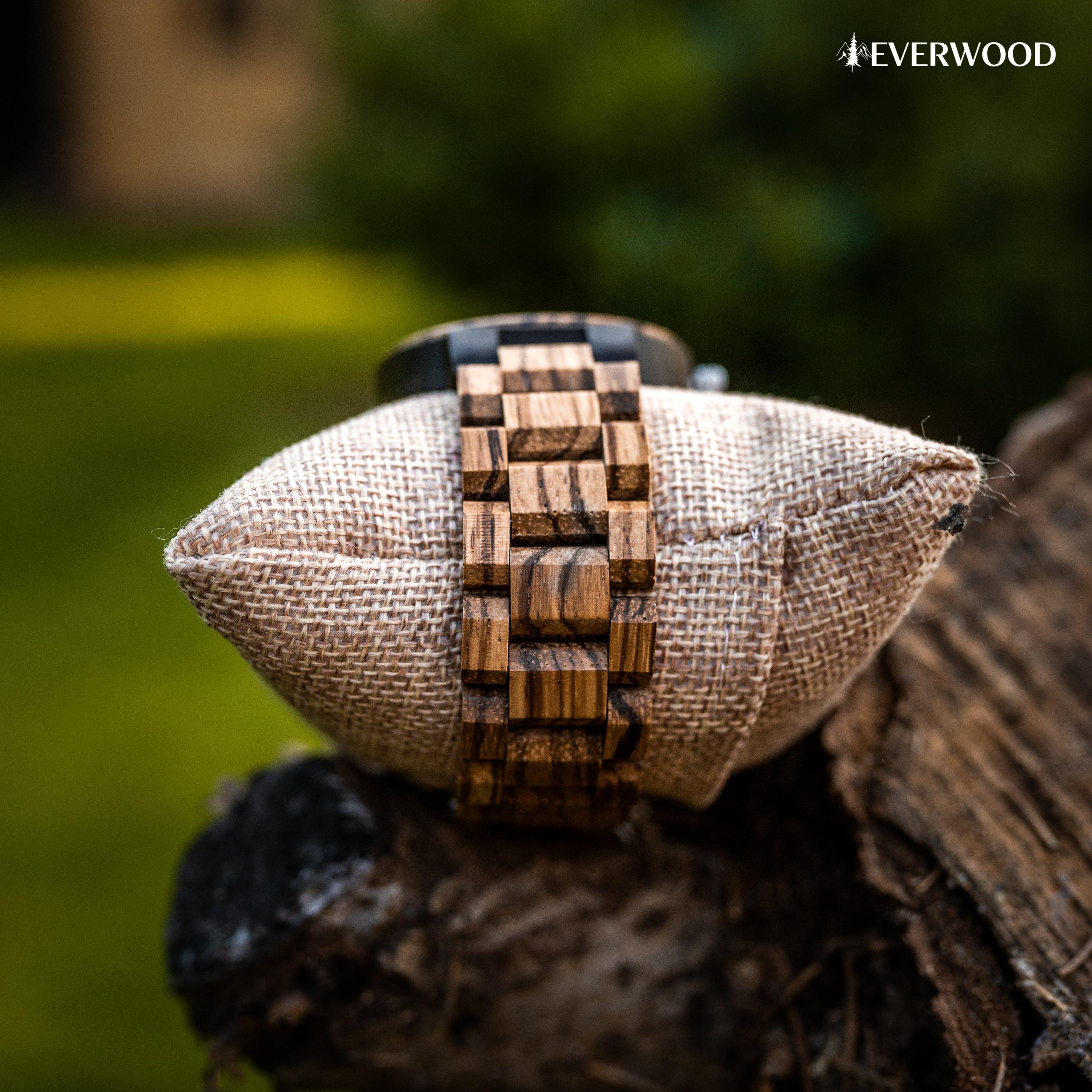 EverWood™ - Sand Quartz naptáros 45.5mm - EverWood ® Fa Karórák | Férfi & Női Karóra Faóra Fakaróra EverWood
