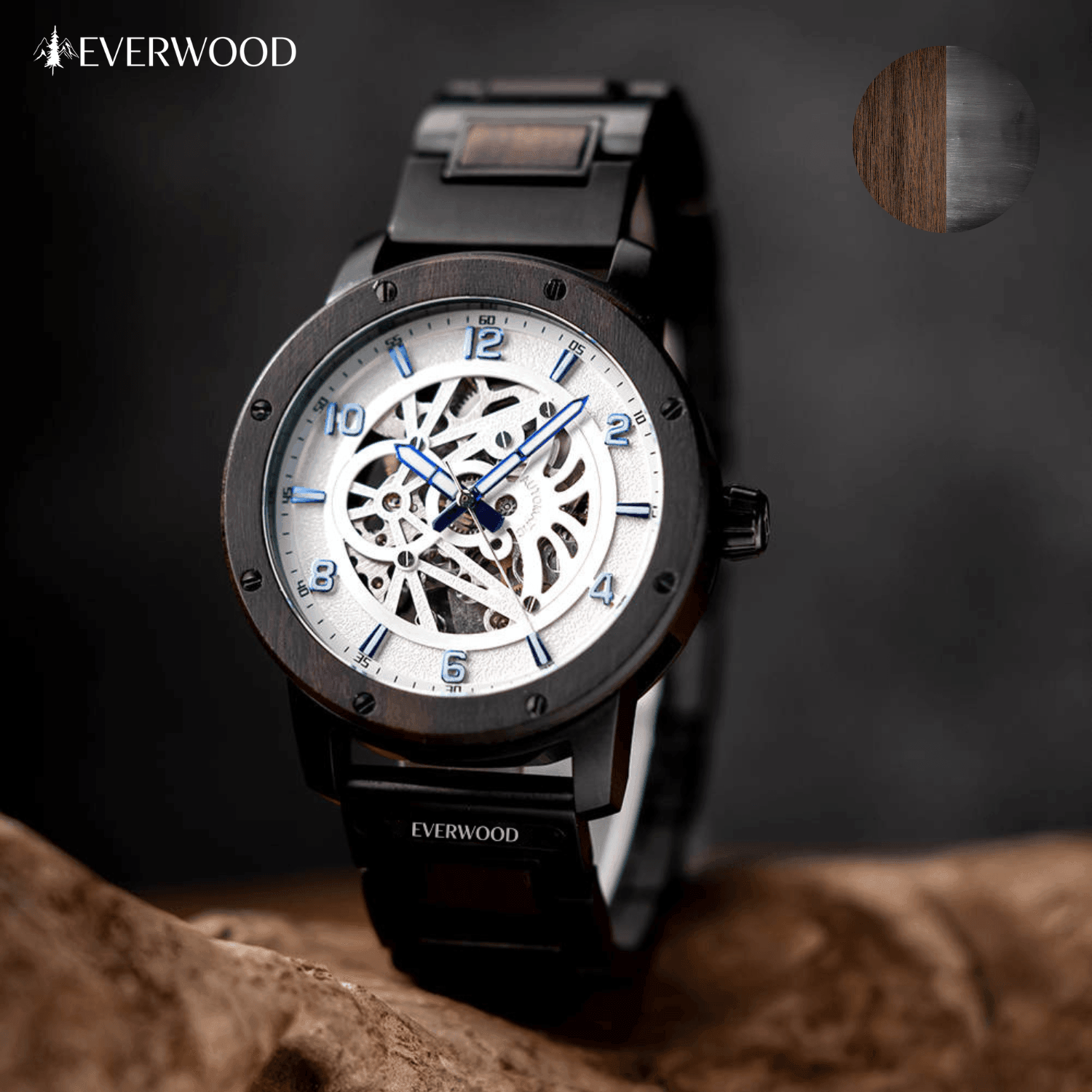 EverWood™ - Sail Ranger Automata 45mm - EverWood ® Fa Karórák | Férfi & Női Karóra Faóra Fakaróra EverWood