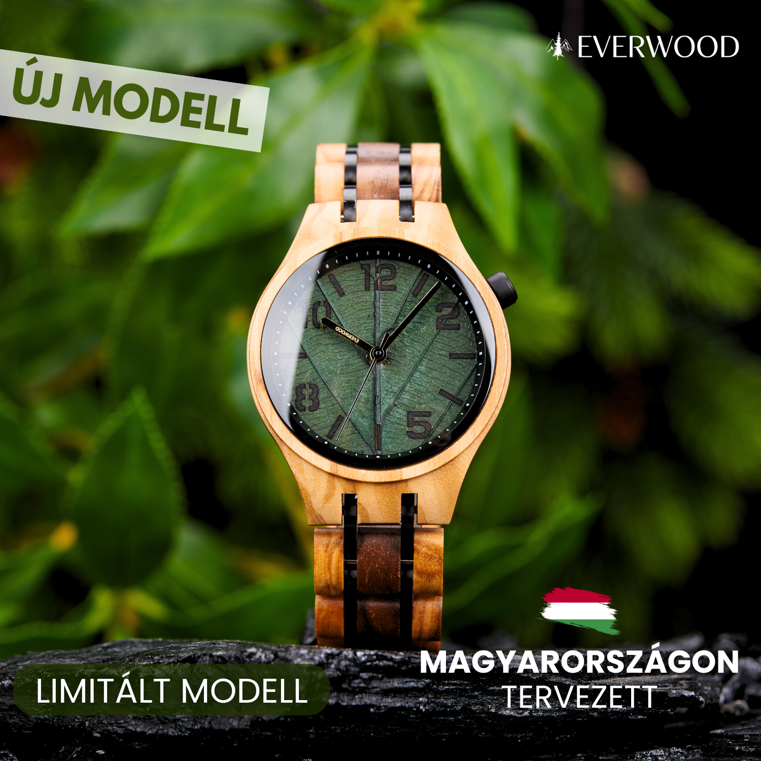 EverWood™ - Női Leaf Green Walnut 35mm