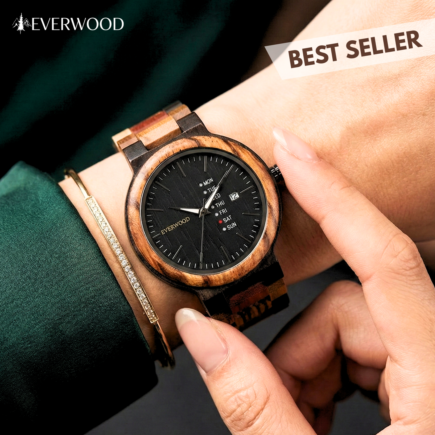 EverWood™ - MultiWood Quartz naptáros 38mm