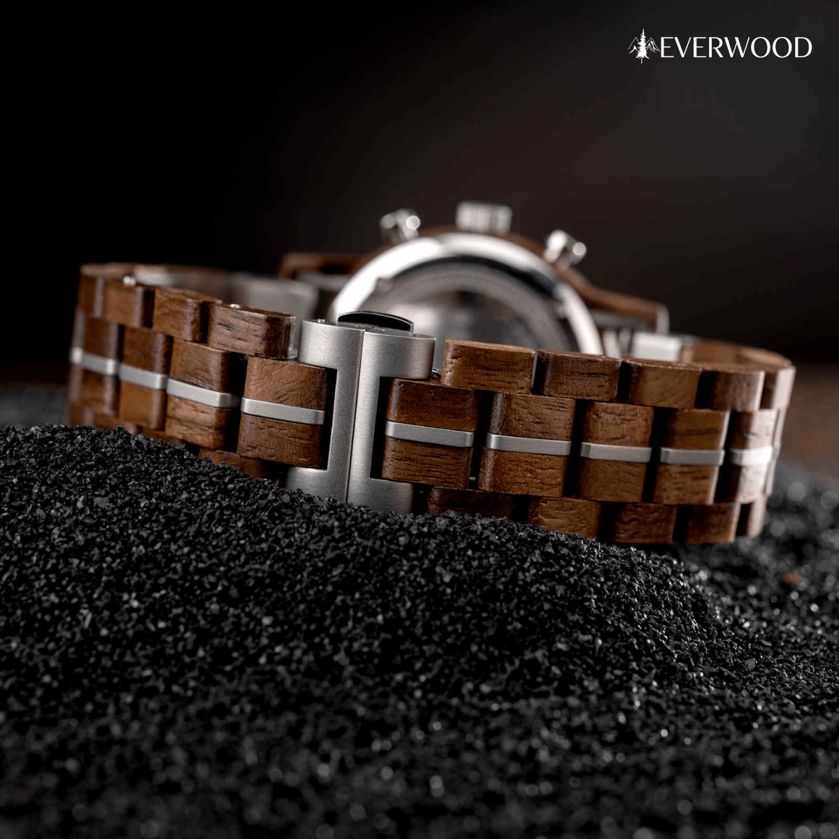 EverWood™ - Classic Walnut Wood Kronográf 44mm - EverWood ® Fa Karórák | Férfi & Női Karóra Faóra Fakaróra EverWood
