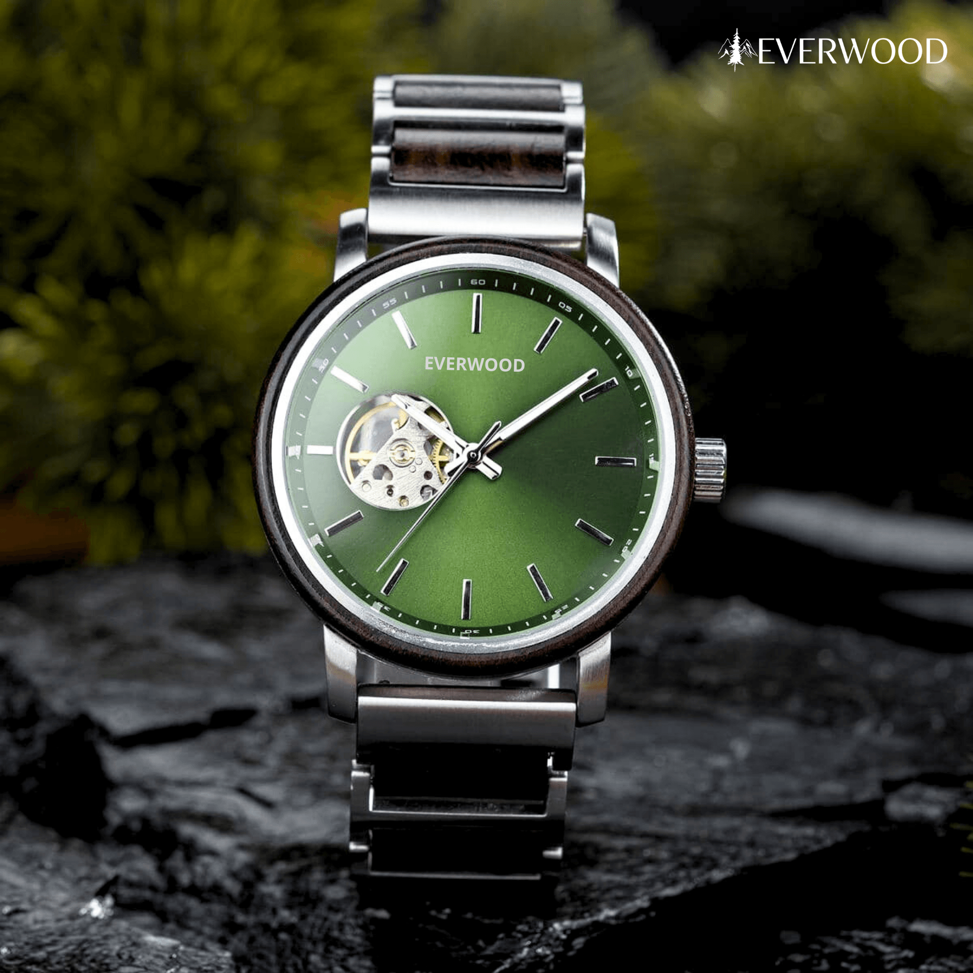 EverWood™ - Sailor Emerald Automata 43mm - EverWood ® Fa Karórák | Férfi & Női Karóra Faóra Fakaróra EverWood