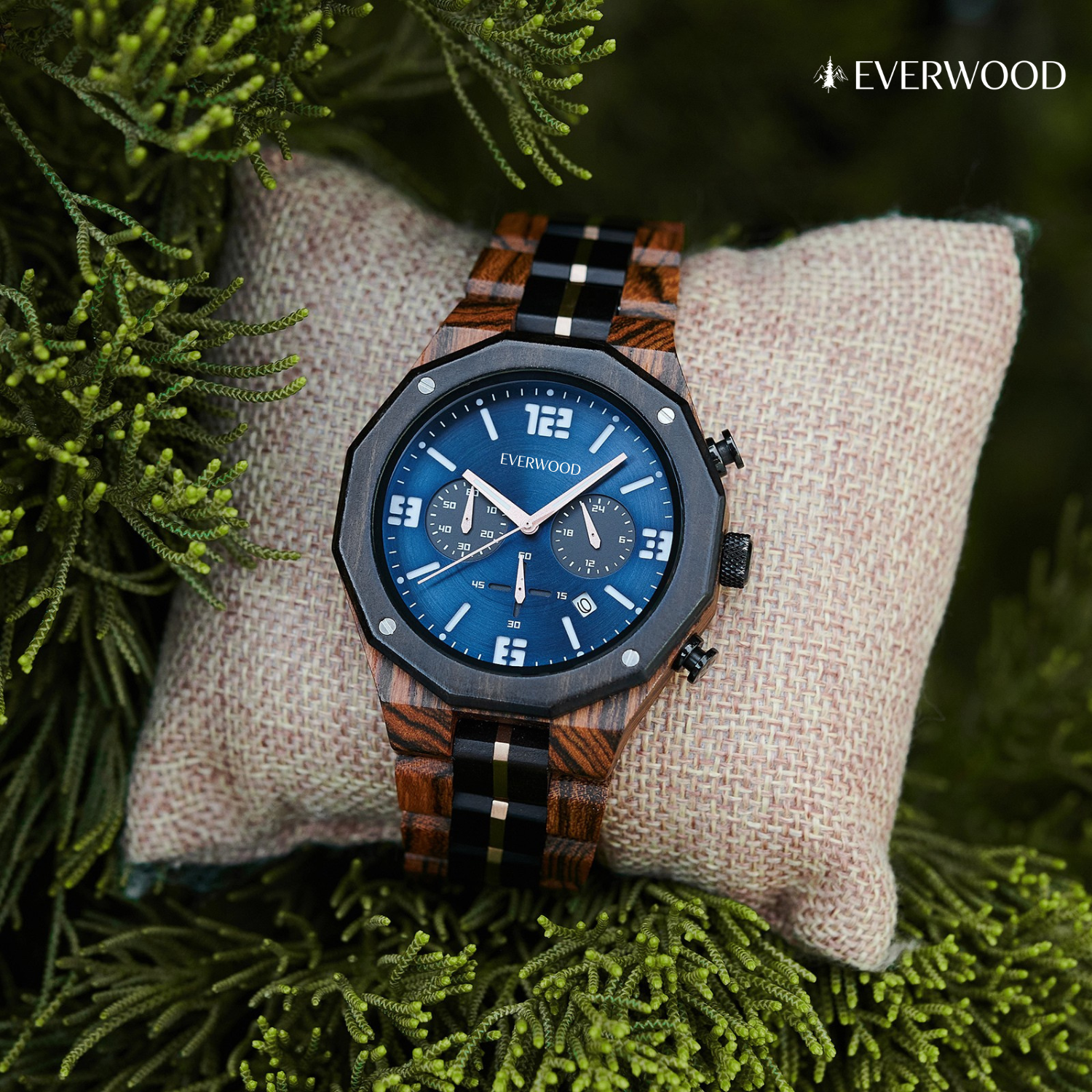 EverWood™ - Blue Whisky Chrono 45mm
