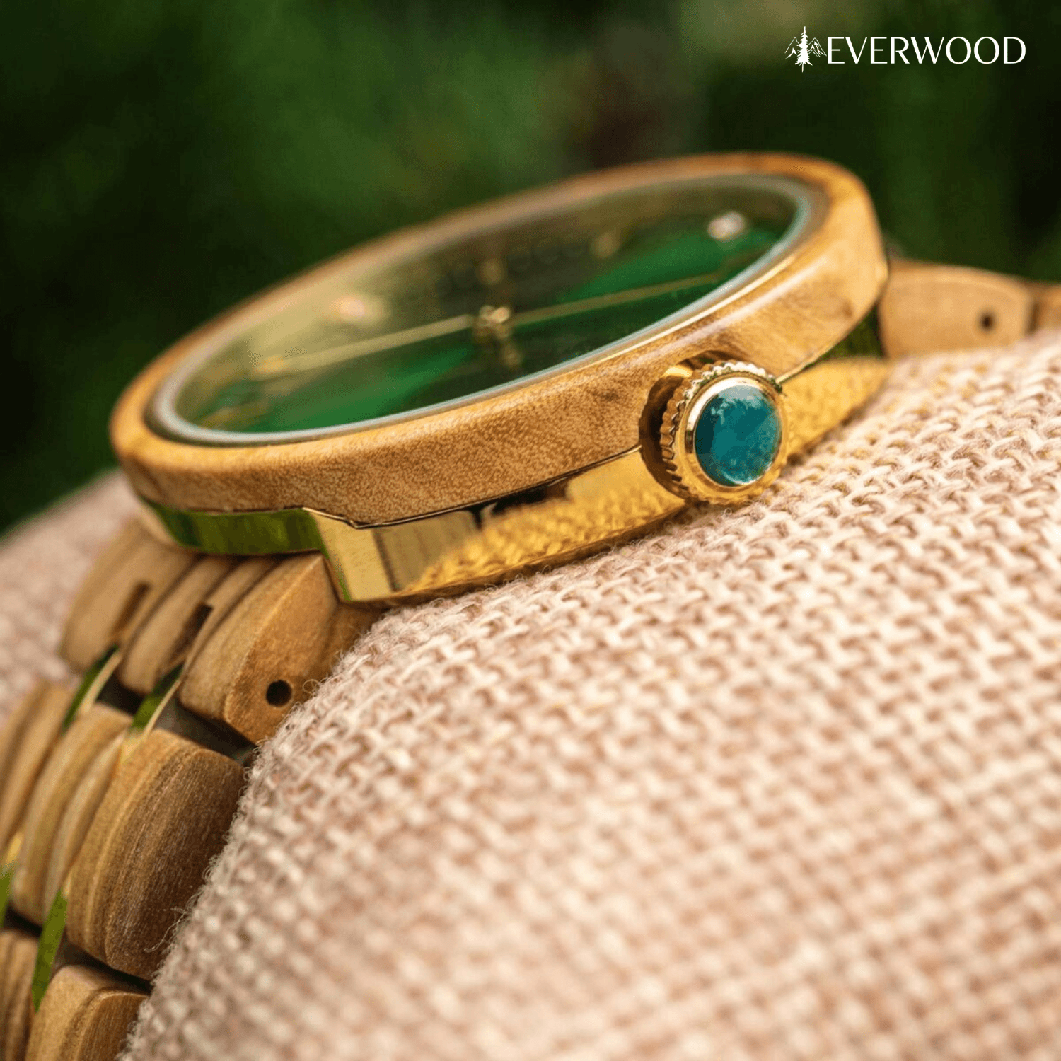 EverWood™ - Emerald Premium Selection 1+1 Páros 43/38mm - EverWood ® Fa Karórák | Férfi & Női Karóra Faóra Fakaróra EverWood