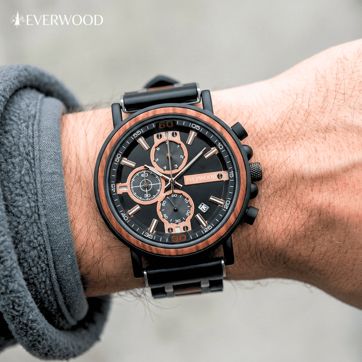 EverWood™ - Dark Eclipse Kronográf 44mm