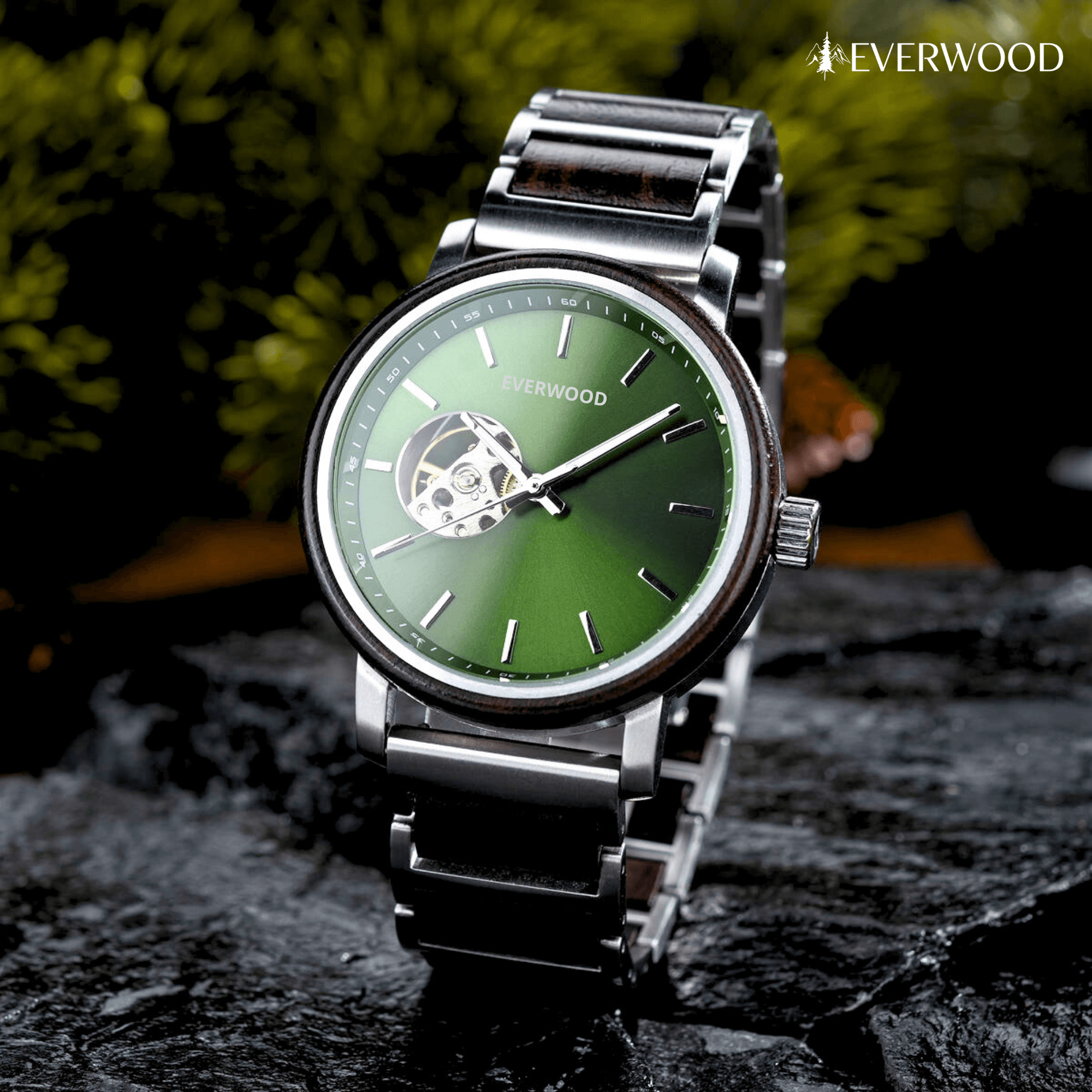 EverWood™ - Sailor Emerald Automata 43mm - EverWood ® Fa Karórák | Férfi & Női Karóra Faóra Fakaróra EverWood