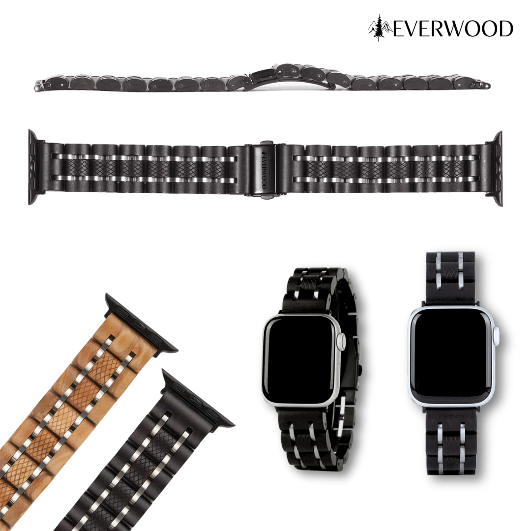 EverWood™ - Fa Apple Watch szíj Ebony - EverWood ® Fa Karórák | Férfi & Női Karóra Faóra Fakaróra EverWood