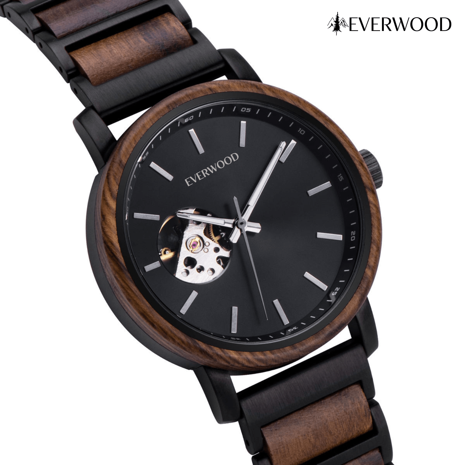 EverWood™ - Sailor Dark Automata 43mm - EverWood ® Fa Karórák | Férfi & Női Karóra Faóra Fakaróra EverWood