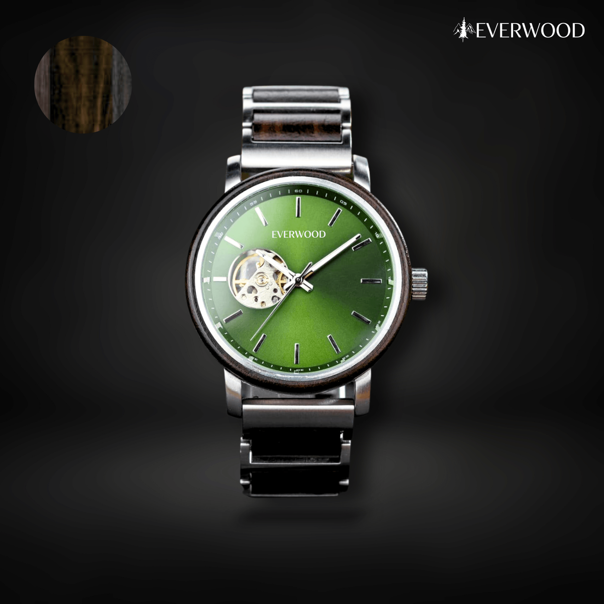 EverWood™ - Sailor Emerald Automata 43mm - EverWood ® Fa Karórák | Férfi & Női Karóra Faóra Fakaróra EverWood