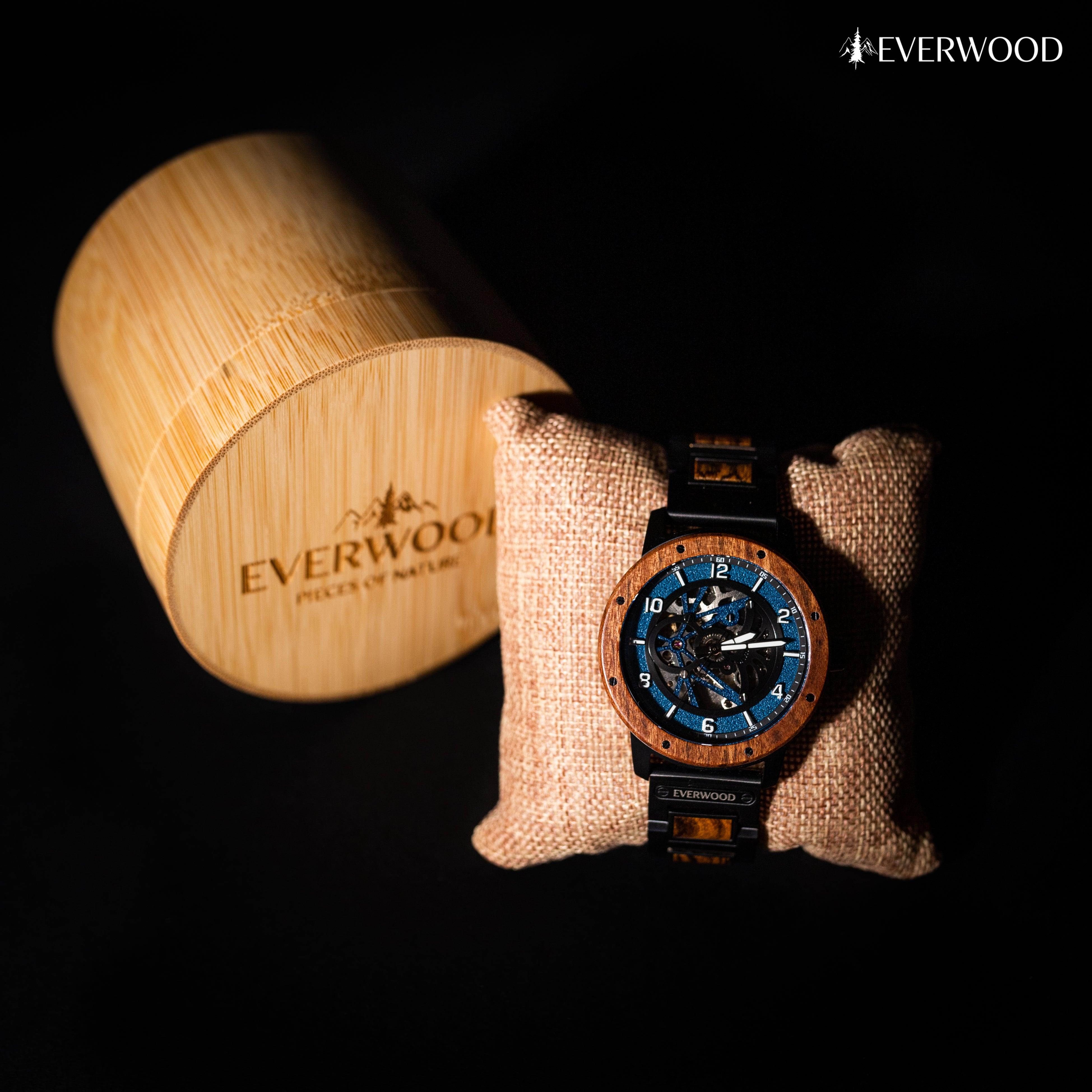 EverWood™ - Blue Ranger Automata 45mm - EverWood ® Fa Karórák | Férfi & Női Karóra Faóra Fakaróra EverWood