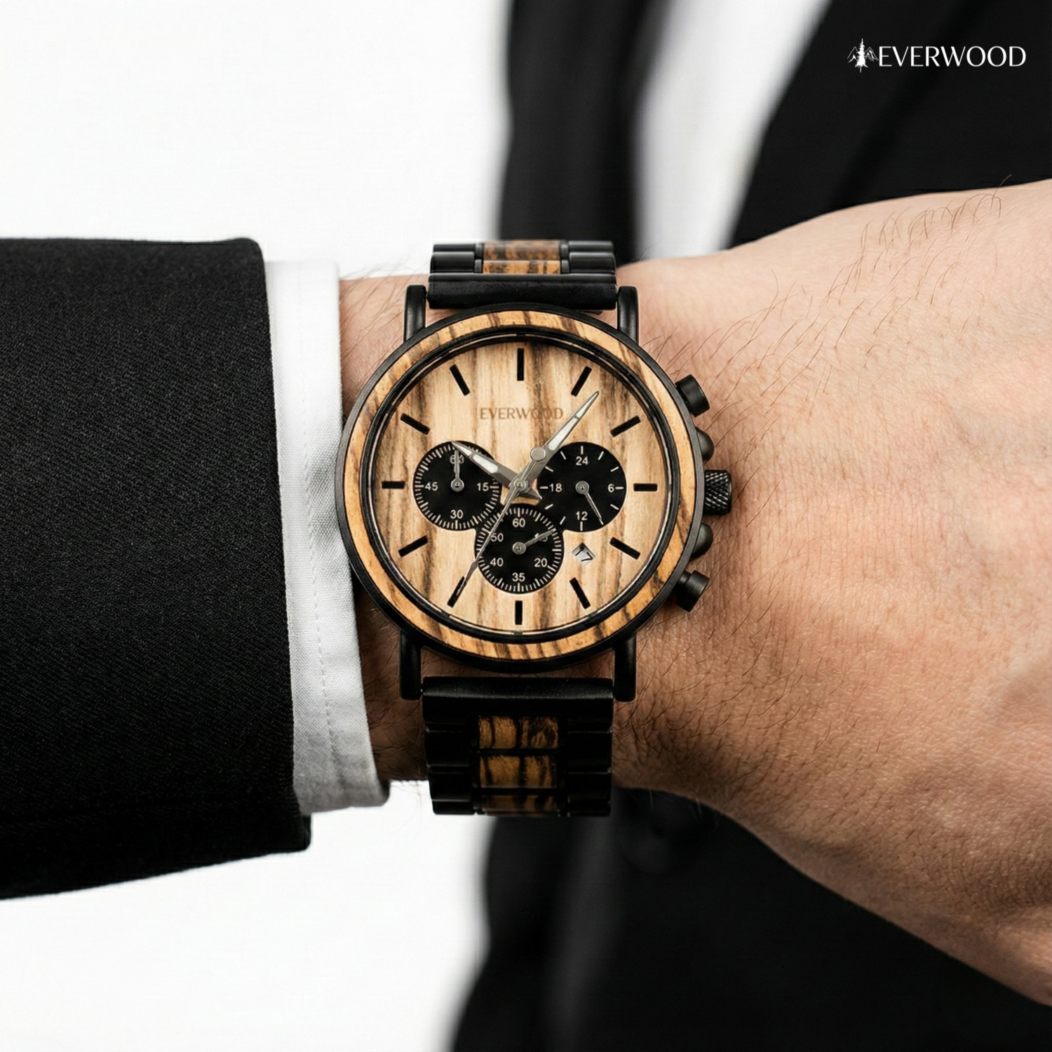 EverWood™  - Walnut Zebra Kronográf 44mm
