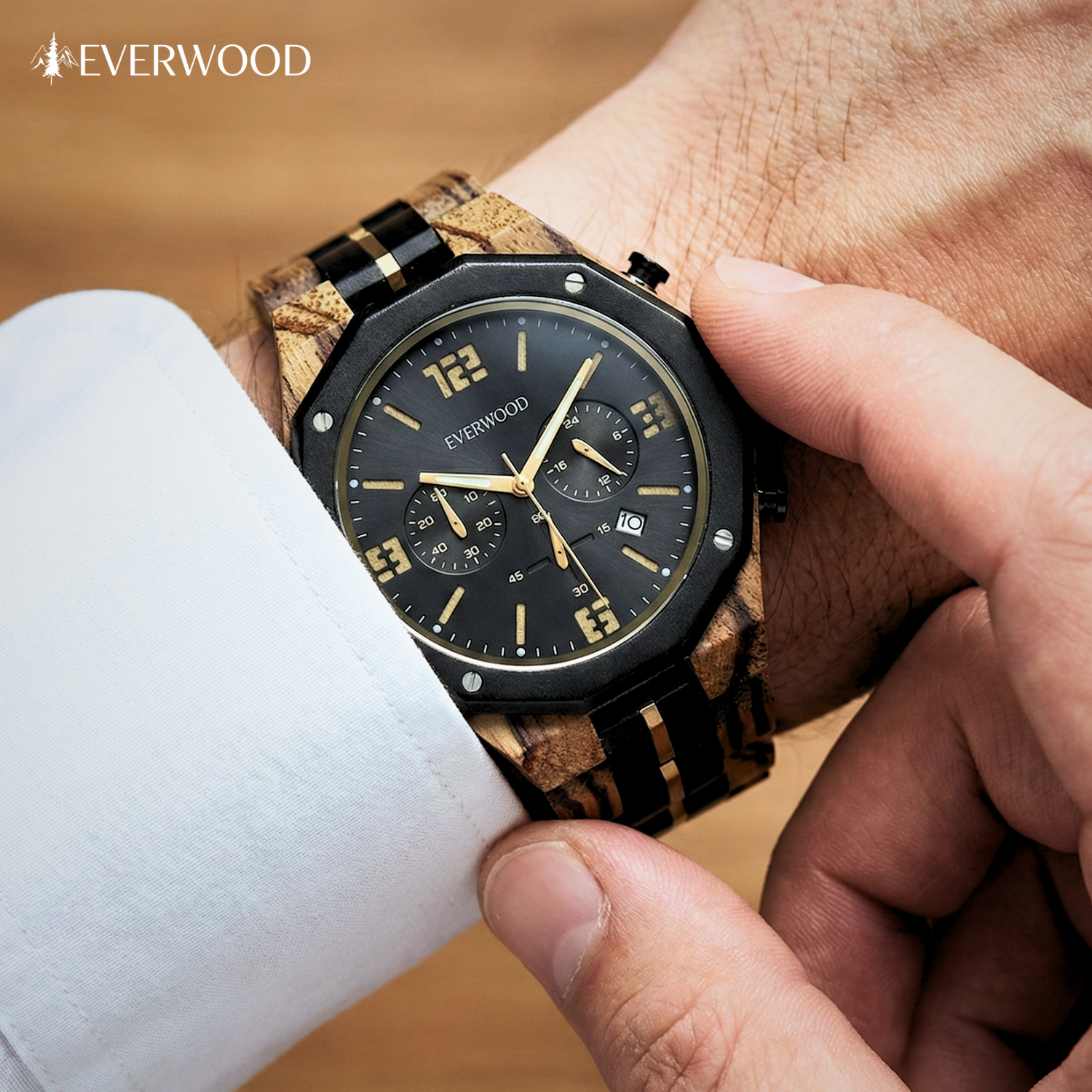 EverWood™ - OAK Whisky Chrono 45mm