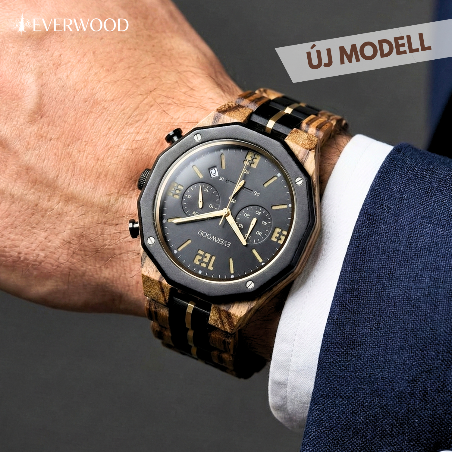 EverWood™ - OAK Whisky Chrono 45mm