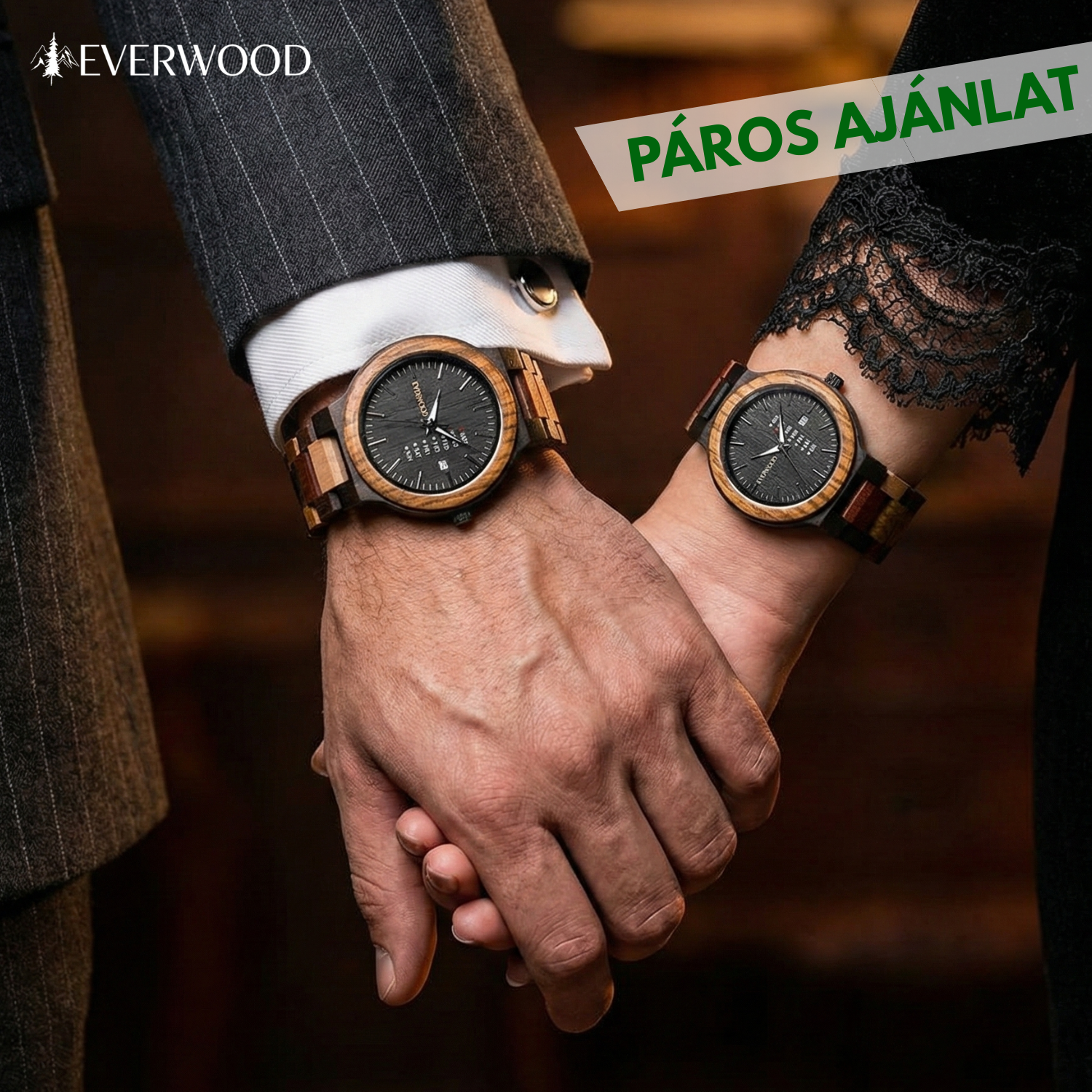 EverWood™ - MultiWood Quartz naptáros 1+1 Páros 44/38mm