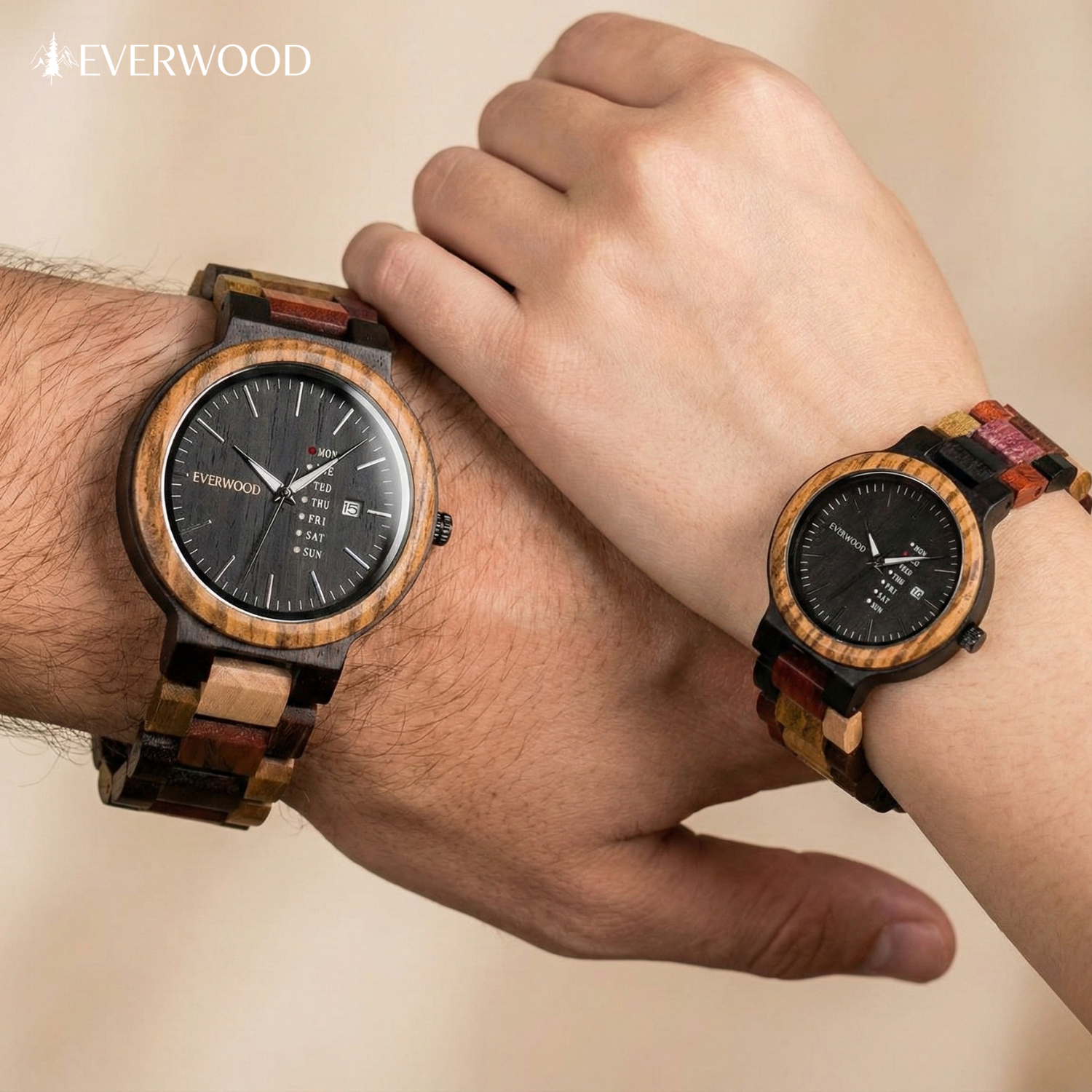 EverWood™ - MultiWood Quartz naptáros 1+1 Páros 44/38mm