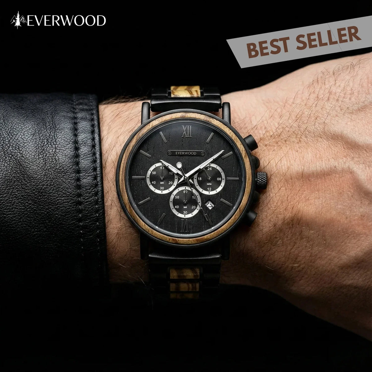 EverWood™ - Soil Zebra Kronográf 44mm