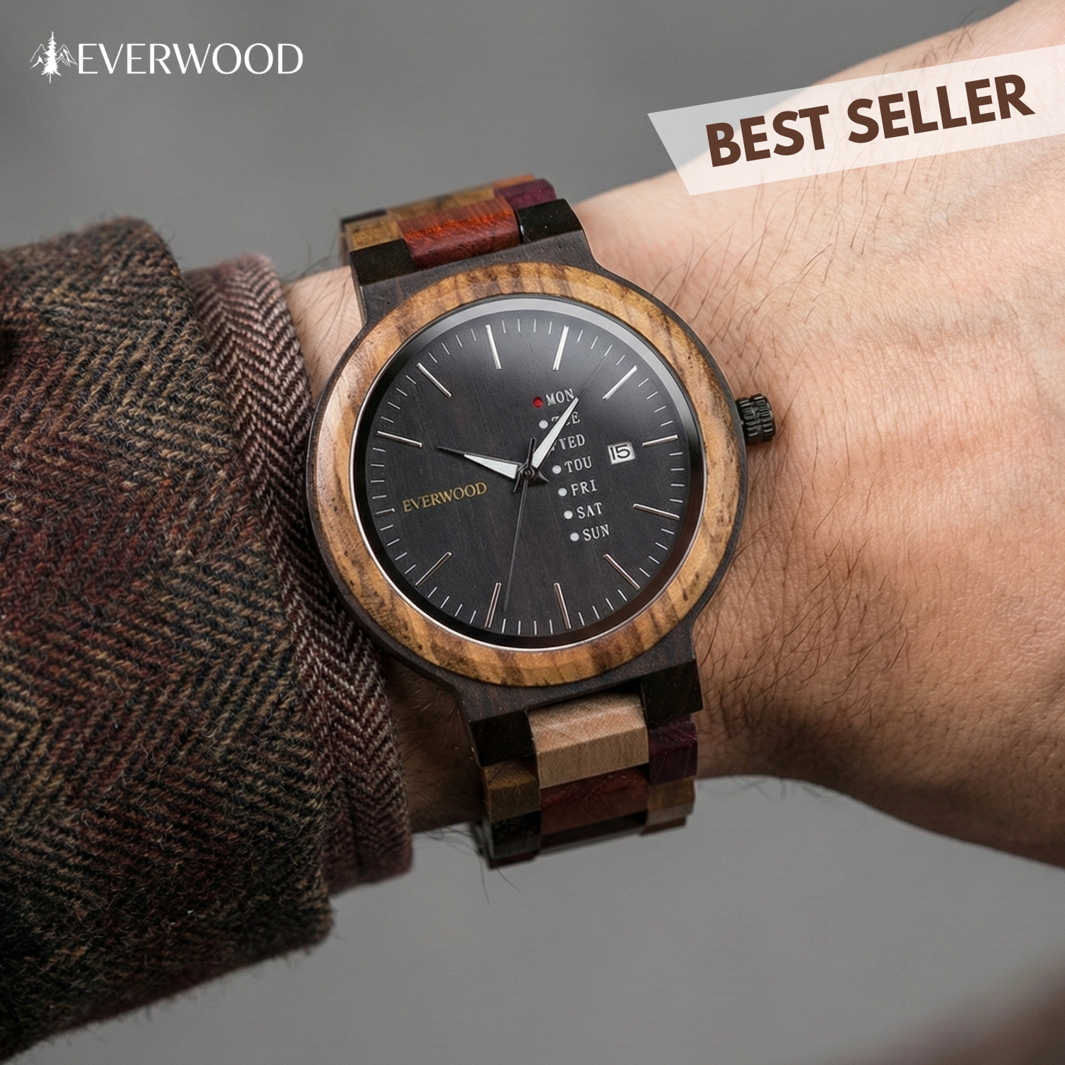 EverWood™  - MultiWood Quartz naptáros 44mm